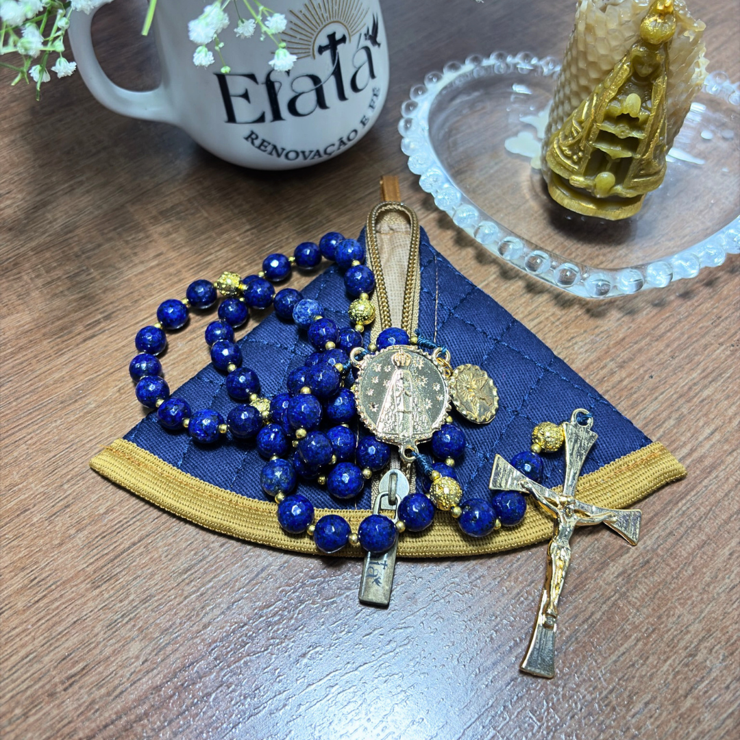 Terço Sagrado Nossa Senhora Aparecida - Pedras Naturais