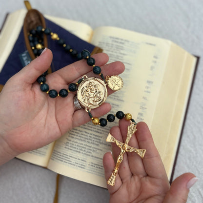 Terço Sagrada Família - Pedras Naturais